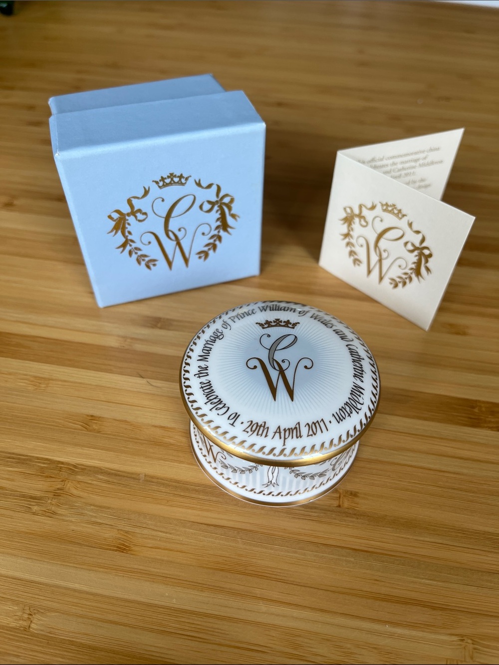 Prince  William & Catherine marriage trinket box